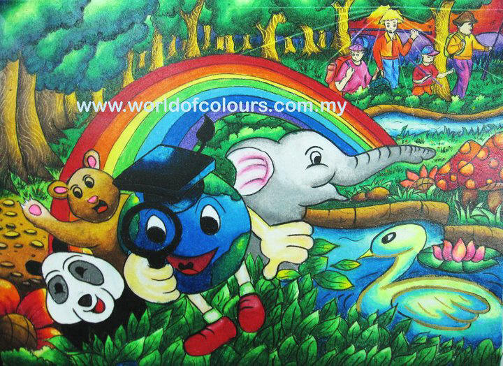 WOrld of Colours Creative Art Competiton  Group A 2nd Runner Up Winner
