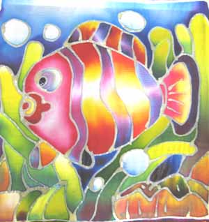 Batik Art - World of Colours Creative Craft Batik Fish, Unique Craft, Student can create their own Masterpieace with their Creativity