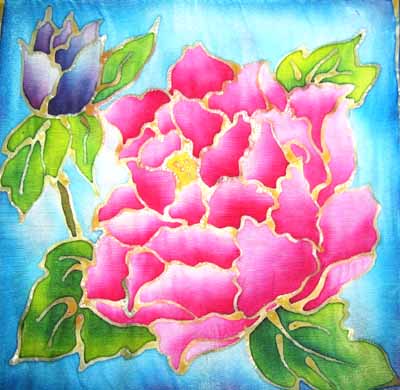 Batik Art - World of Colours Creative Craft - Batik Painting - Flower