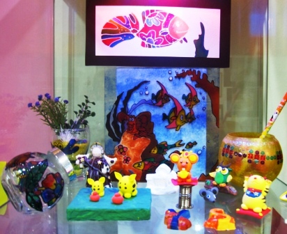 Art & Craft - WOrld of Colours Creative Craft, Glass Painting, Fish Batik, Glass Deco, Clay, Ceramic