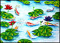 World of Colours Art Programme - Lotus and Fish